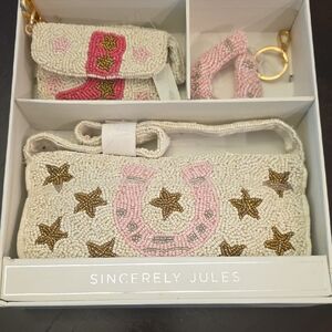 Sincerely Jules Beaded Bag Set with Stars and Horseshoe